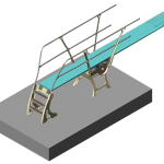 DURAFLEX  - Model de stand cu trambulina 1 M